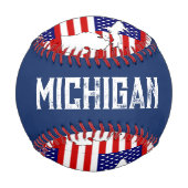 BALLE DE BASEBALL CARTE MICHIGAN (Dos)