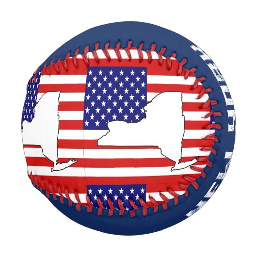 BALLE DE BASEBALL CARTE NEW YORK (Devant Droite)