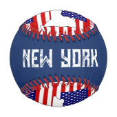 BALLE DE BASEBALL CARTE NEW YORK (Dos)