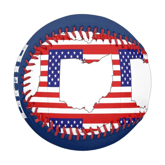 BALLE DE BASEBALL CARTE OHIO (Devant Gauche)