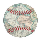 Balle De Baseball Carte vintage du monde (1801) (Devant)