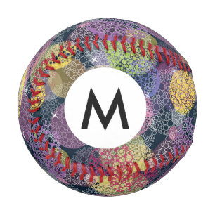 Balle De Baseball Cercle à point Polka Abstrait