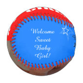 Balle De Baseball C'est une fille Rouge Blanc Bleu Photo (Devant Gauche)