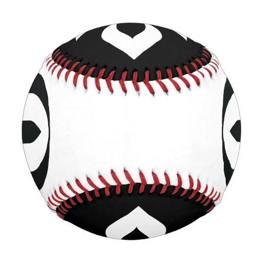 Balle De Baseball Chalets UU noirs et blancs (Devant)