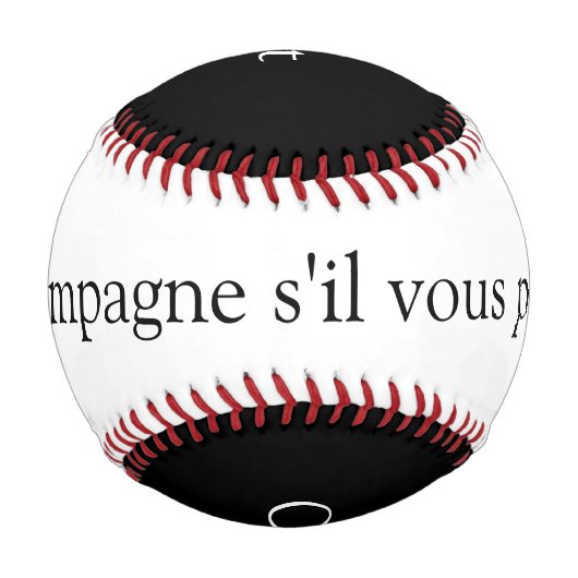 Balle De Baseball Champagne s'il vous plaît Baseball (Dos)