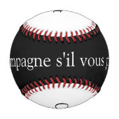 Balle De Baseball Champagne s'il vous plaît Baseball (Devant)