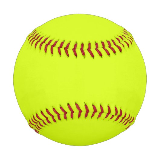 Balle De Baseball Chartreuse Couleur jaune uni (Devant)
