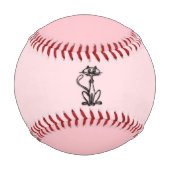 Balle De Baseball Chat cool Deux Tone Rose (Devant)