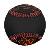 Balle De Baseball Chat éffrayant et Citrouille (Dos)