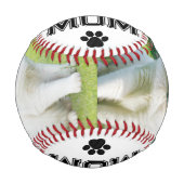 Balle De Baseball Chat Maman Fête des Mères 2 Photos Monogramme Pers (Devant)