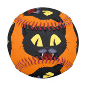 Balle De Baseball Chat noir d'Halloween (Dos)