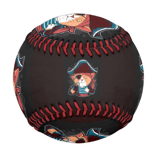 Balle De Baseball Chat pirate (Devant)