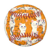 Balle De Baseball Chats blancs et gingembre motif yeux verts yeux bl (Dos)
