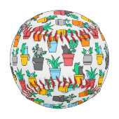 Balle De Baseball Chats dans les pots à fleurs (Dos)