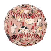 Balle De Baseball chats japonais Ukiyo-e Funny kitty (Dos)