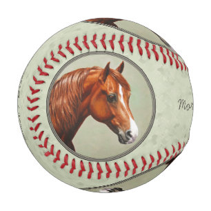 Balle De Baseball Chestnut Morgan Cheval Sage Vert