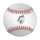 Balle De Baseball Cheval tête sur argent (Dos)