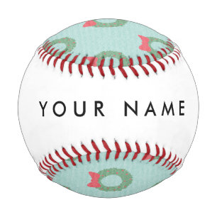 Balle De Baseball Chic Motif de couronne de Noël
