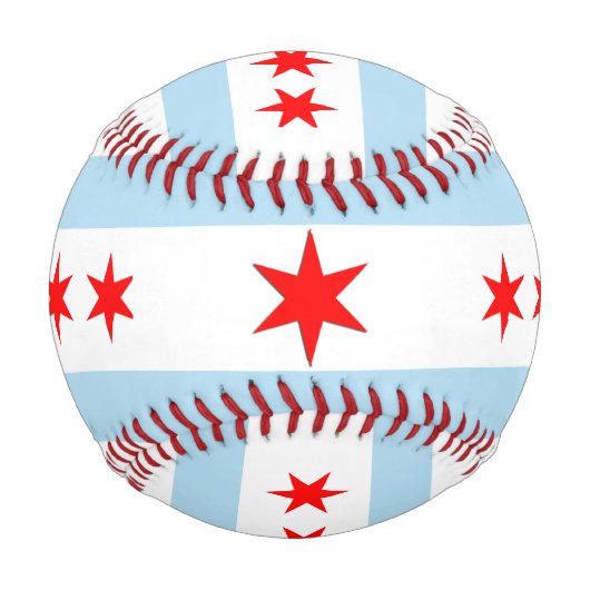 Balle De Baseball Chicago Drapeau, Illinois sports / Bals de basebal (Dos)