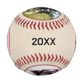 Balle De Baseball Chien Papa Photo Collage Cadeau (Dos)