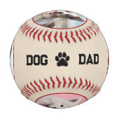 Balle De Baseball Chien Papa Photo Collage Cadeau (Devant)
