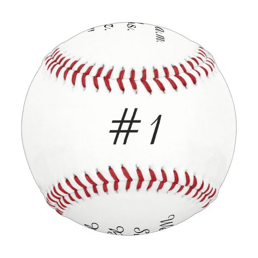 Balle De Baseball Chiffre de naissance de bébé Keepsaké (Dos)