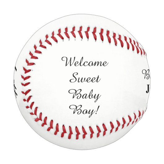 Balle De Baseball Chiffre de naissance de bébé Keepsaké (Devant Gauche)