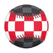 Balle De Baseball Chiffres modernes rouges noirs croates (Devant)