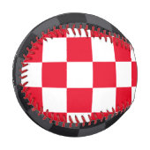 Balle De Baseball Chiffres modernes rouges noirs croates (Devant Gauche)