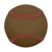Balle De Baseball Chocolat foncé de couleur solide (Dos)