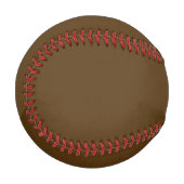 Balle De Baseball Chocolat foncé de couleur solide (Devant Gauche)