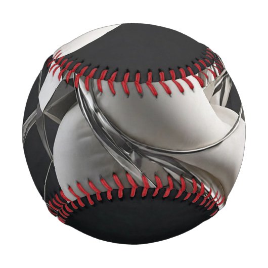 Balle De Baseball Chrome Liquide - Métal Argent Miroir (Devant)