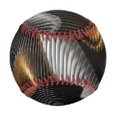 Balle De Baseball Chrome Or Noir 3D Paramétrique (Devant)