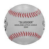 Balle De Baseball Chrome Orbit Monogramme Initiales Toute Couleur ID (Devant)