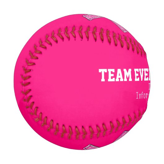 Balle De Baseball Chrome Personnalisé Comme Pink Ribbon Sensibilisat (Devant Gauche)