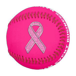 Balle De Baseball Chrome Personnalisé Comme Pink Ribbon Sensibilisat
