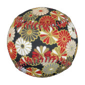 Balle De Baseball Chrysanthèmes en or (Dos)