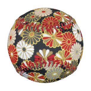 Balle De Baseball Chrysanthèmes en or
