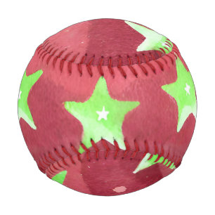 Balle De Baseball ciel rouge avec étoiles