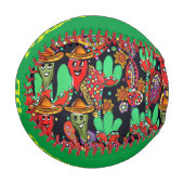 Balle De Baseball Cinco de Mayo Peppers (Devant Gauche)