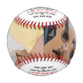 Balle De Baseball Citation d'amour à ma petite-fille avec photo pers (Devant)