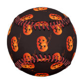 Balle De Baseball Citrouille D'Halloween, Citrouille Orange Trou Ou  (Devant)