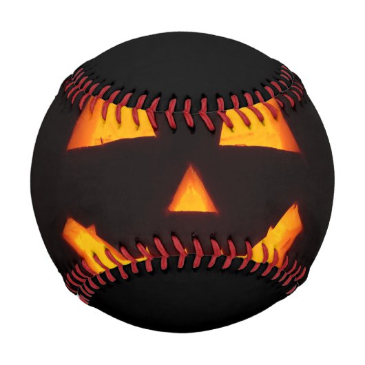 Balle De Baseball Citrouille lumineuse Jack O Lantern (Devant)