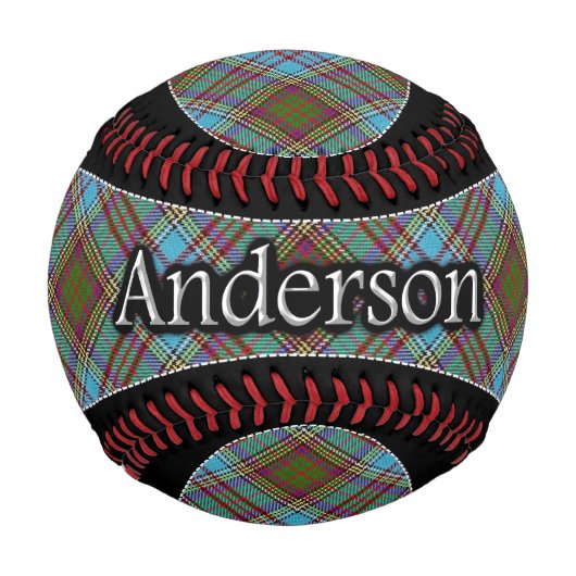 Balle De Baseball Clan Anderson Scottish Dream Tartan (Devant)