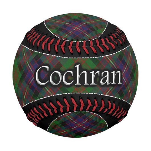 Balle De Baseball Clan Cochran Cochrane Scottish Dream Tartan (Devant)
