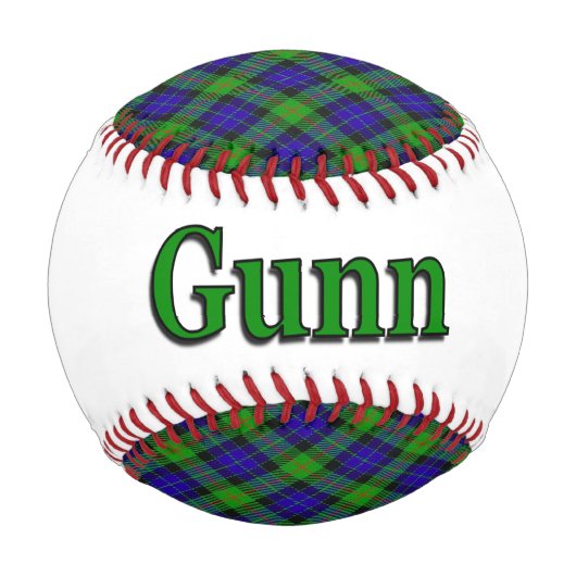 Balle De Baseball Clan Gunn Scottish Tartan Dreams Baseball (Devant)