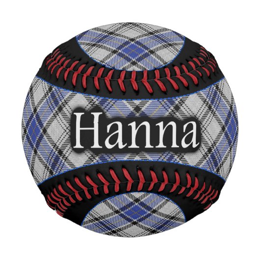 Balle De Baseball Clan Hannay Hanna Scottish Tartan (Devant)