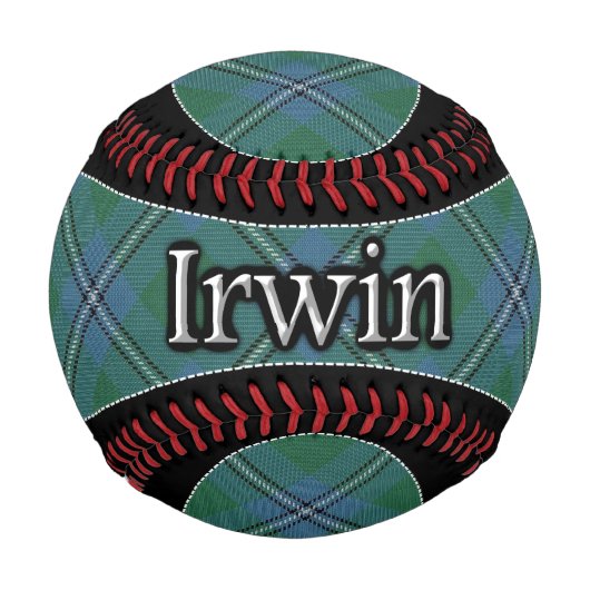 Balle De Baseball Clan Irwin Scottish Dream Tartan (Devant)