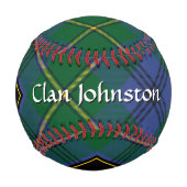 Balle De Baseball Clan Johnston Tartan Baseball (Dos)
