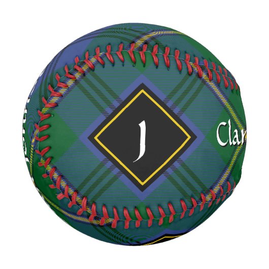 Balle De Baseball Clan Johnston Tartan Baseball (Devant Gauche)